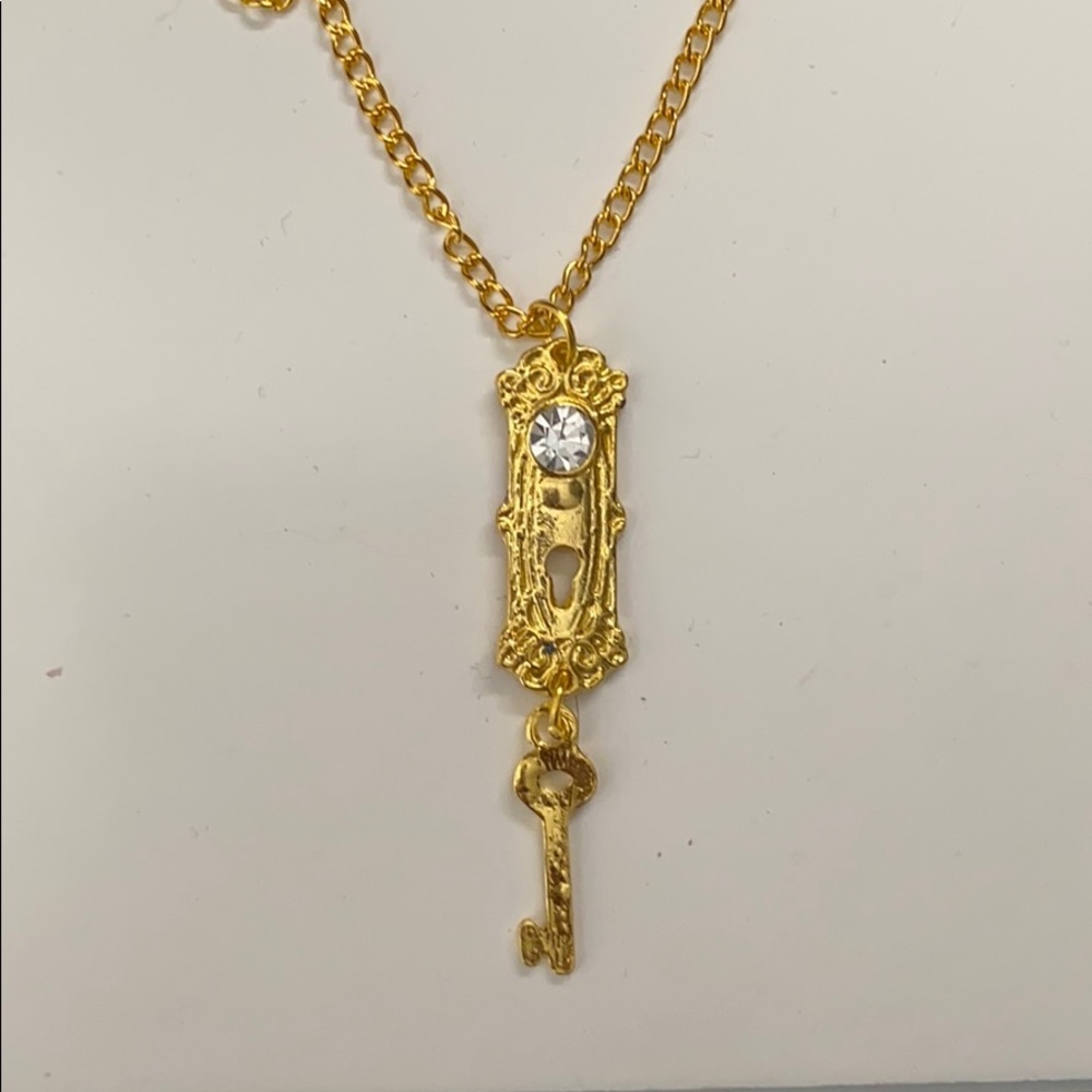 Alice in Wonderland style key necklace